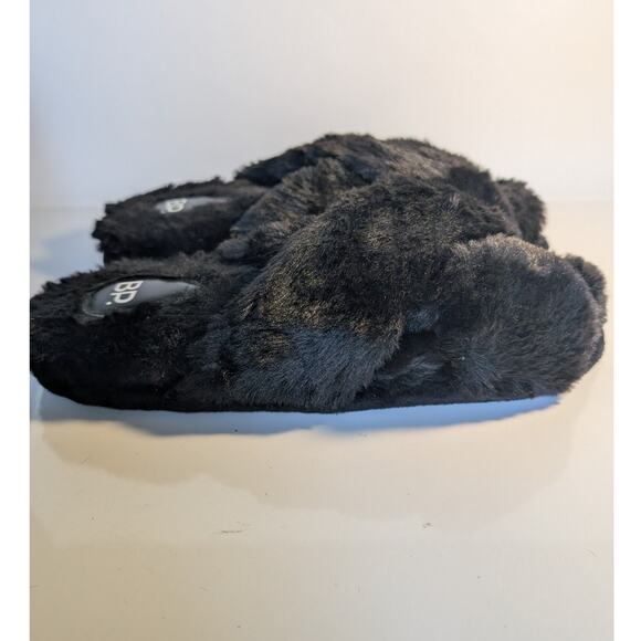NORDSTROM BP Plush Faux Fur Open Toe Slippers Women's Large (9-10) - Picture 3 of 12